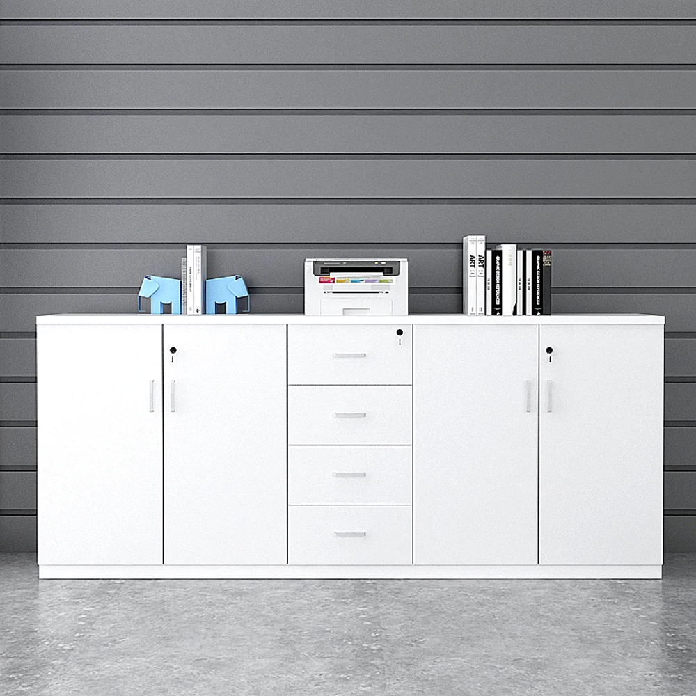 Office Low Cabinet with Lock - Secure File Storage