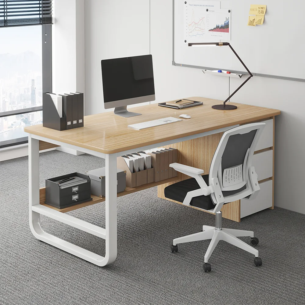 Simple Multiperson Desk and Chair Set - Maoters