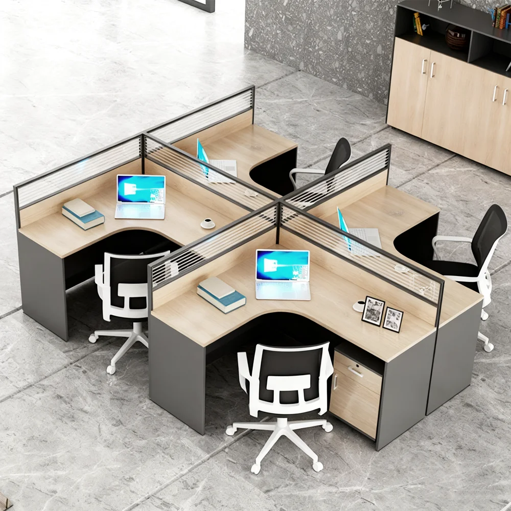 Versatile Aluminum Alloy Desk with Screen Partition