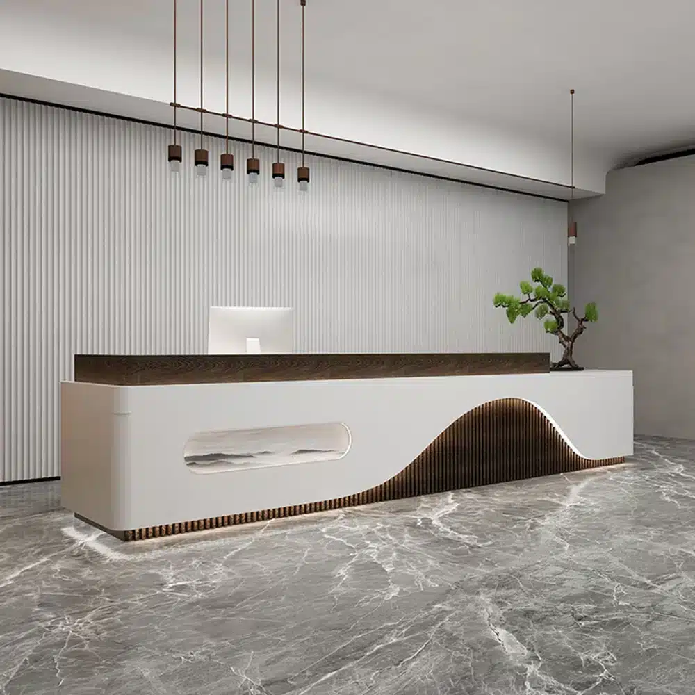 Simple and Modern Hotel Reception Desk