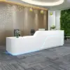 Lacquered Curved Company Reception Desk