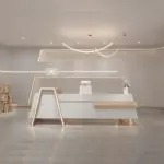 Modern Simple Lacquer Hotel Front Desk Reception Desk