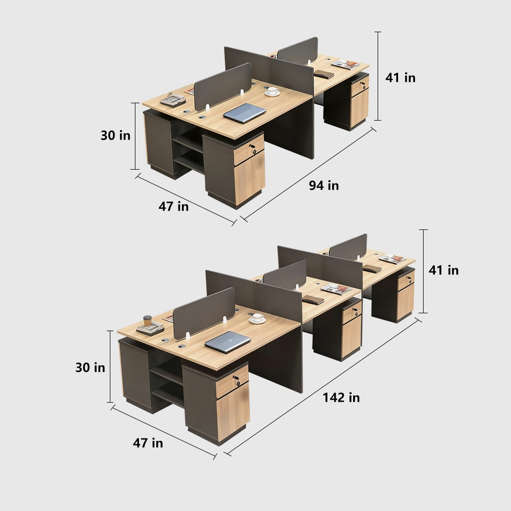 Minimalist Modern Desk with Slat Screen - Maoters