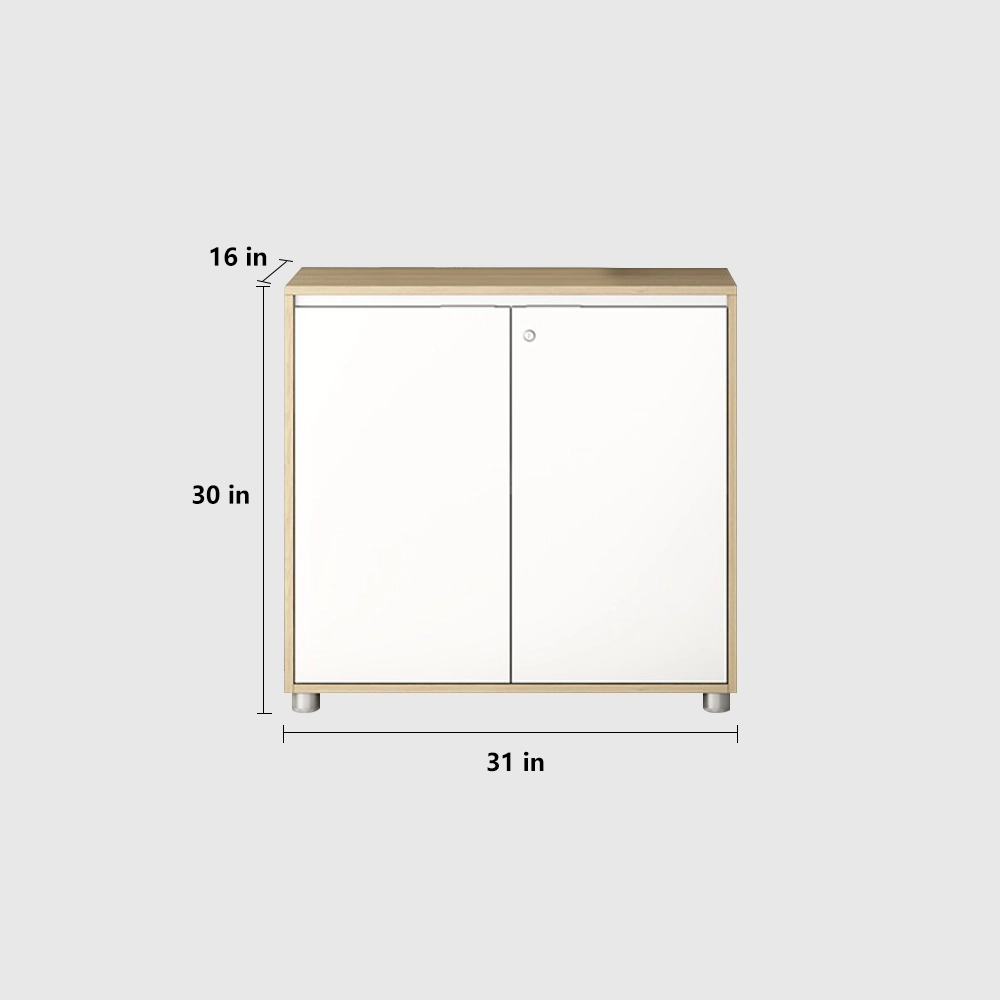 Secure Wooden Office Storage Cabinet with Lock