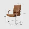 Bowed Leather Office Chair
