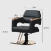 Stainless Steel Reclining Liftable Barber Chair - Maoters