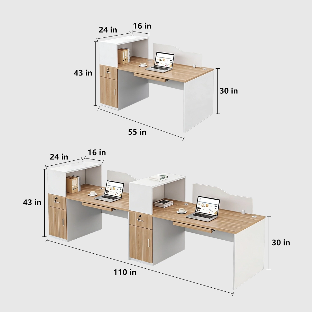 Classic Divider Computer Desk - Office Furniture