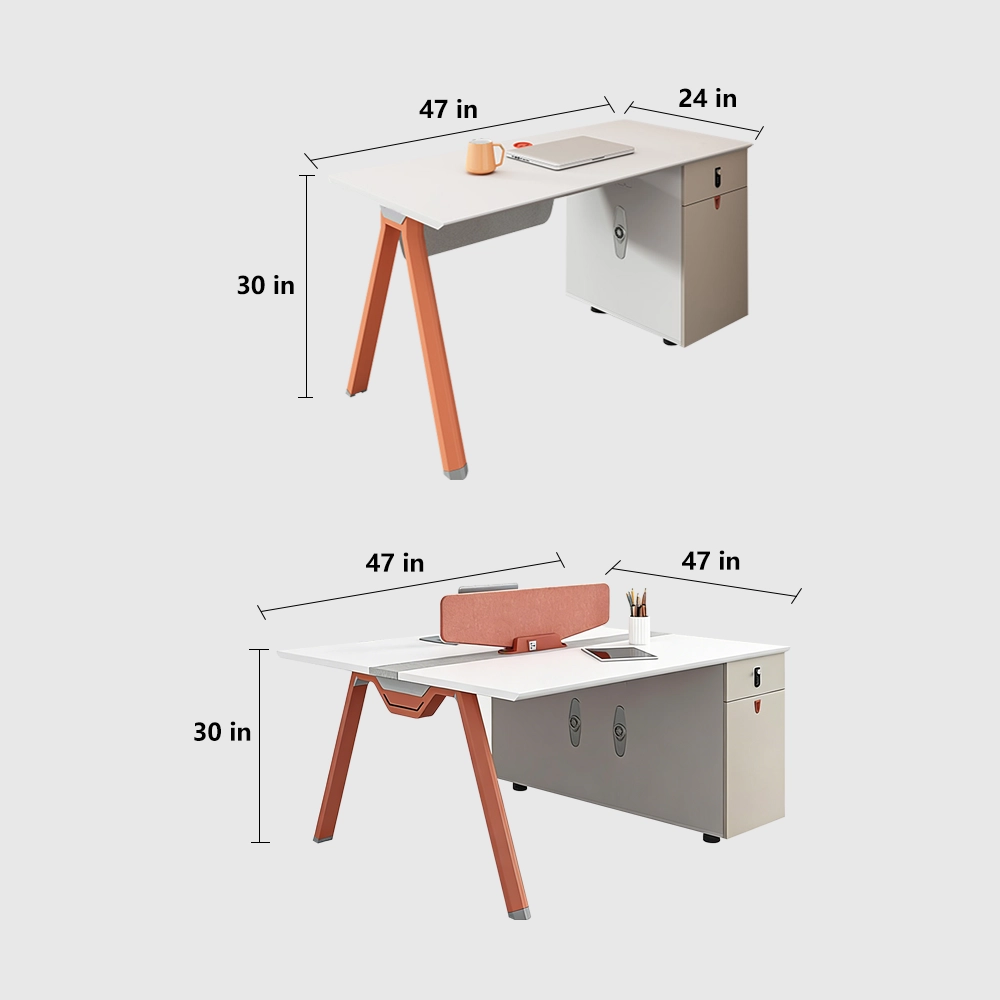Modern Staff Office Seating Set with Screen Partition