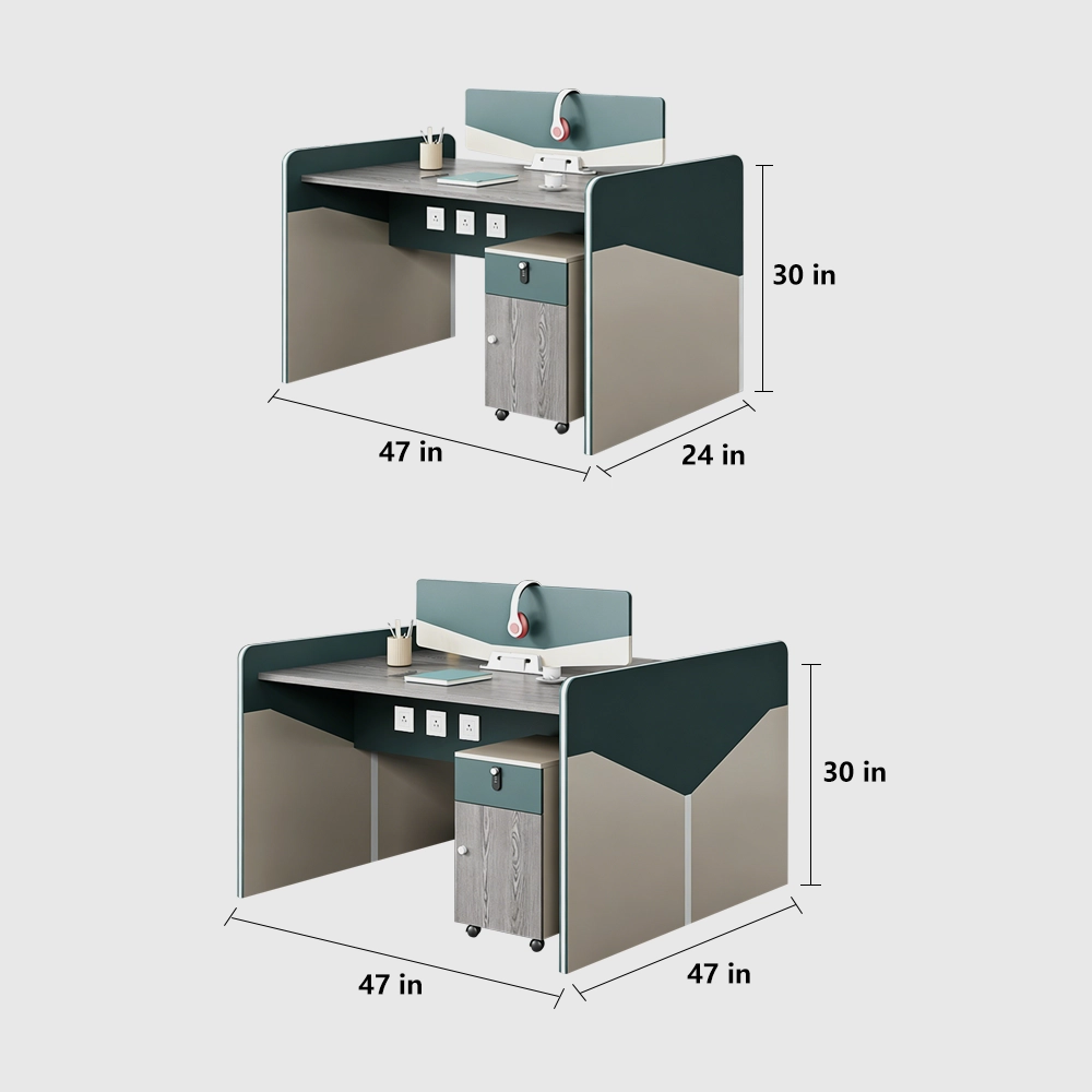 Staff Desk Filing Cabinet Combination