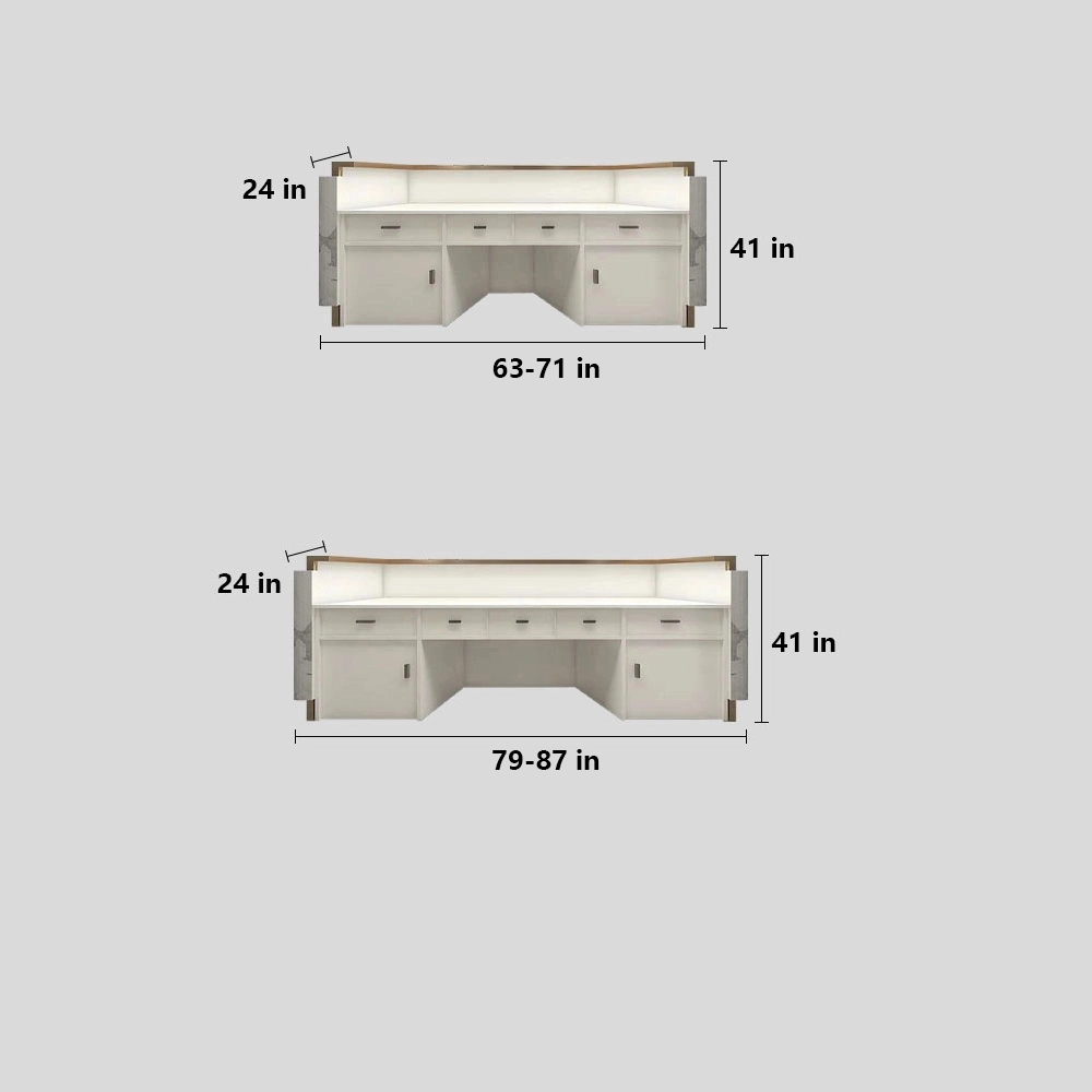 Imitation Stone Marble Reception Desk