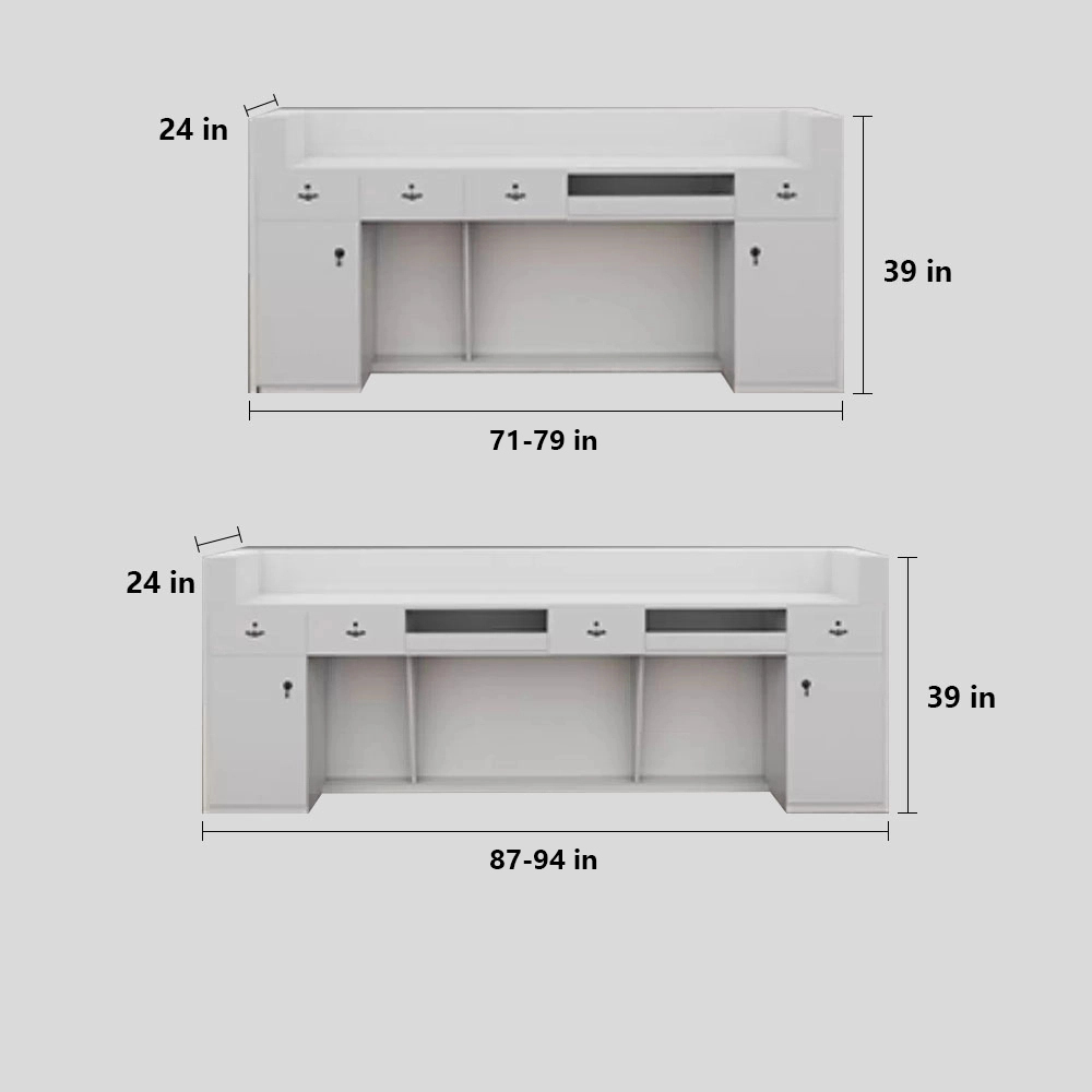 Modern Simple Reception Desk - Sleek Lacquer Finish