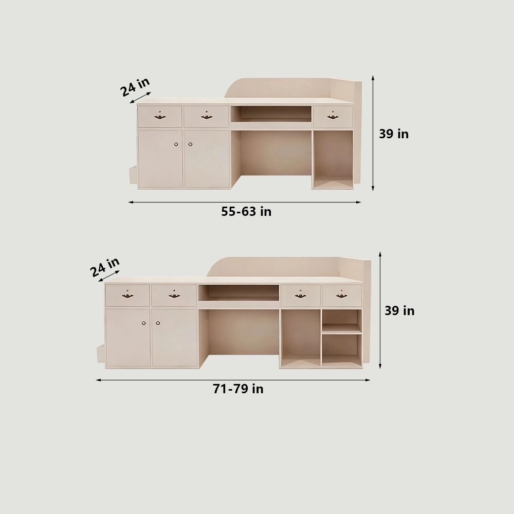 Rectangular Laminate Reception Desk