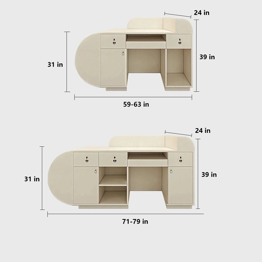 Curved Front Reception Desk - Stylish Cashier Solution
