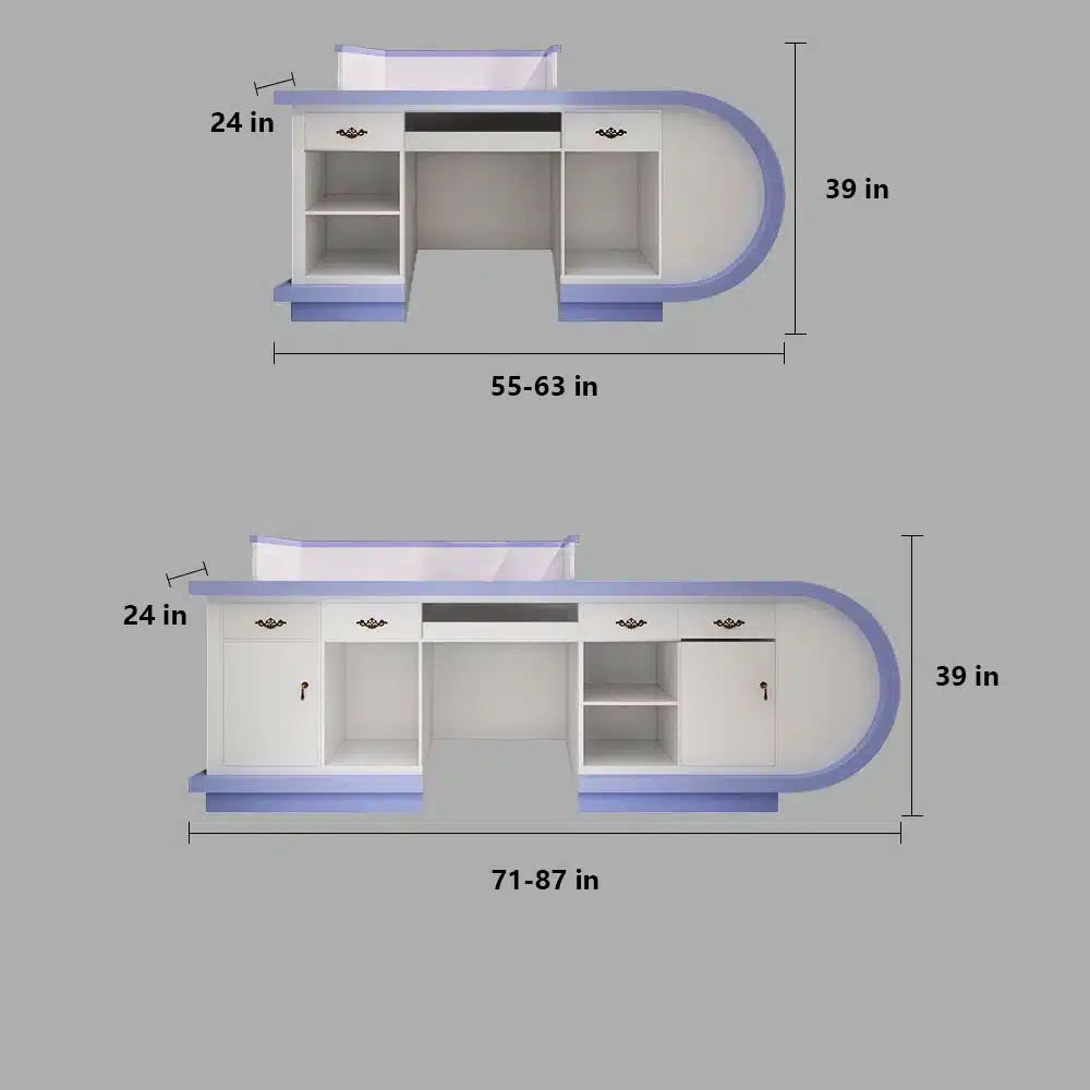 Modern Minimalist Curved Counter - Maoters Modern Minimalist Curved Counter - Maoters