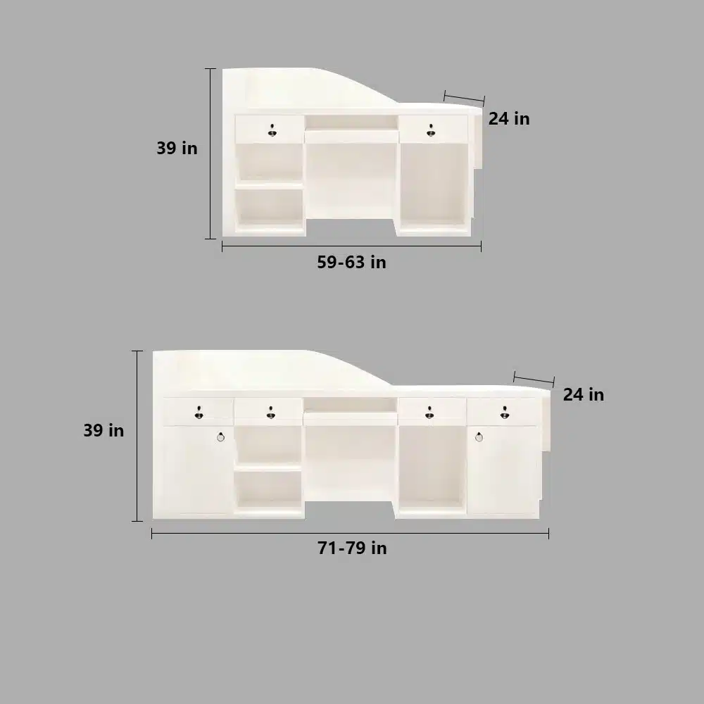 尺寸1 Modern Minimalist Hotel Front Desk - Maoters
