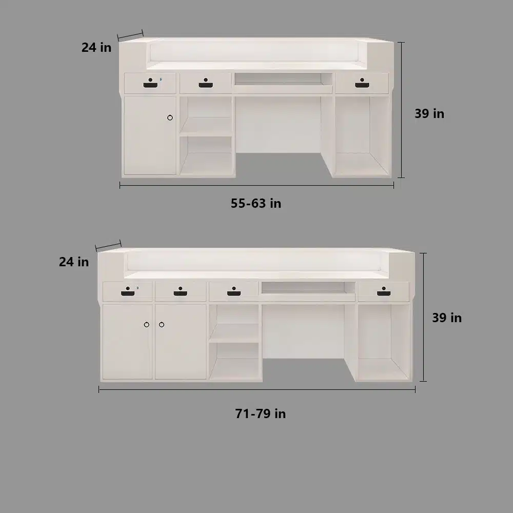 Modern Painted Reception Desk Modern Painted Reception Desk