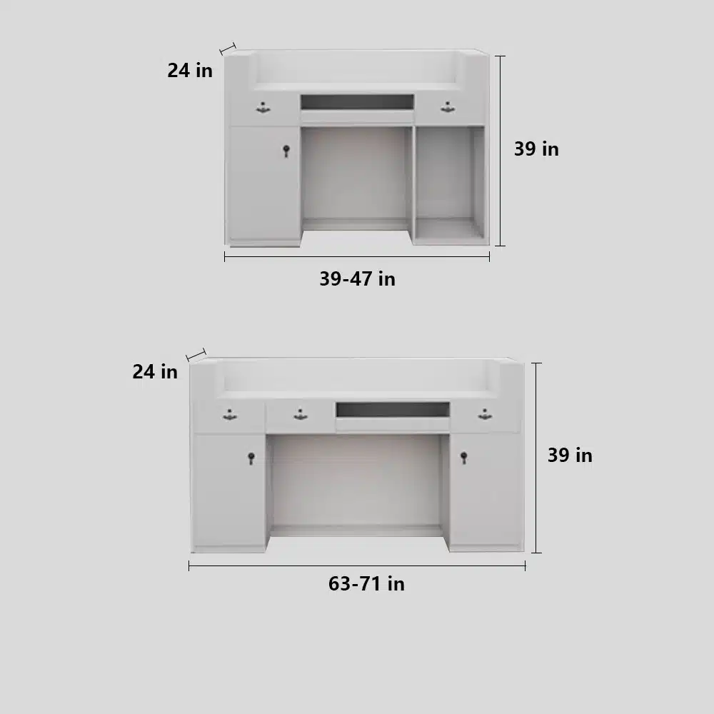 Modern Simple Reception Desk - Sleek Lacquer Finish Modern Simple Reception Desk - Sleek Lacquer Finish
