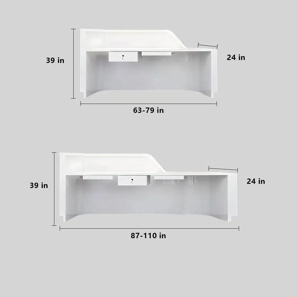 Lacquered Curved Company Reception Desk Lacquered Curved Company Reception Desk