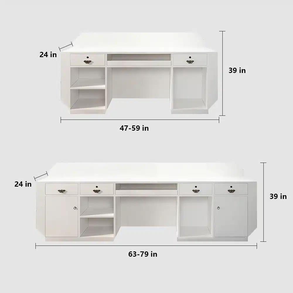 Sleek Stainless Steel Reception Desk - Enhance Your Space Sleek Stainless Steel Reception Desk - Enhance Your Space