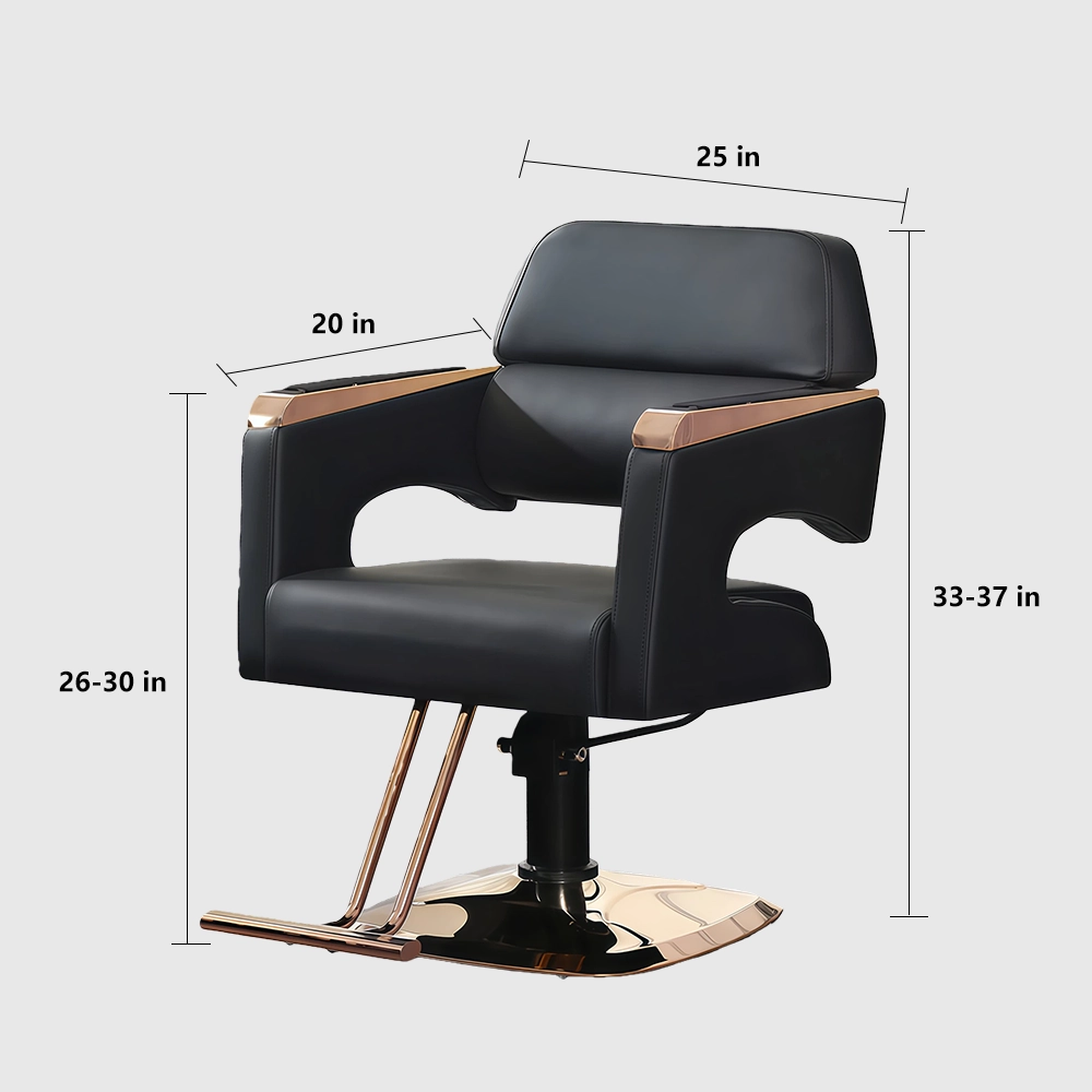 Stainless Steel Reclining Liftable Barber Chair - Maoters