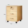 Wooden Office File Cabinet with Lock - Maoters
