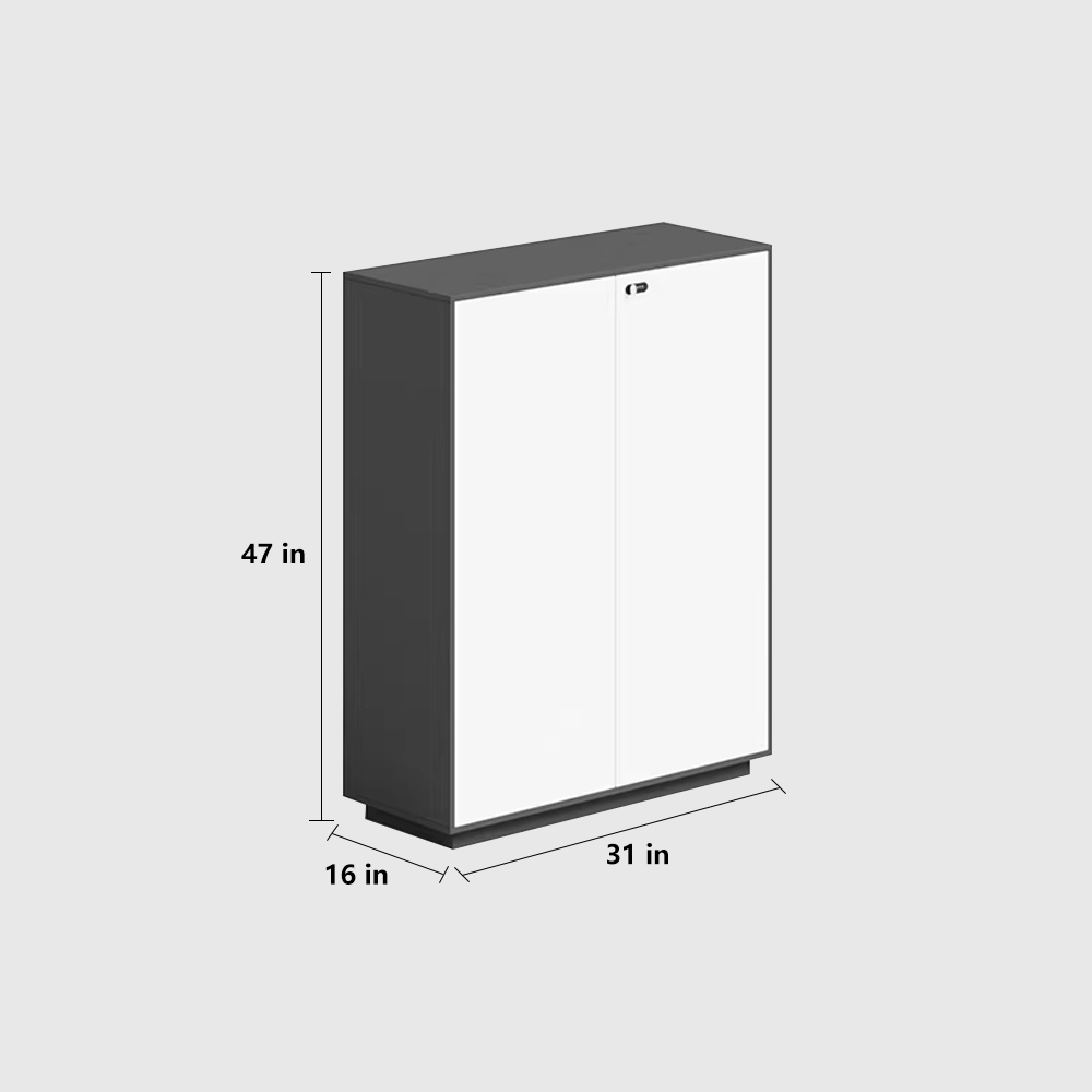 Wooden Office Low Cabinet - Simple Design