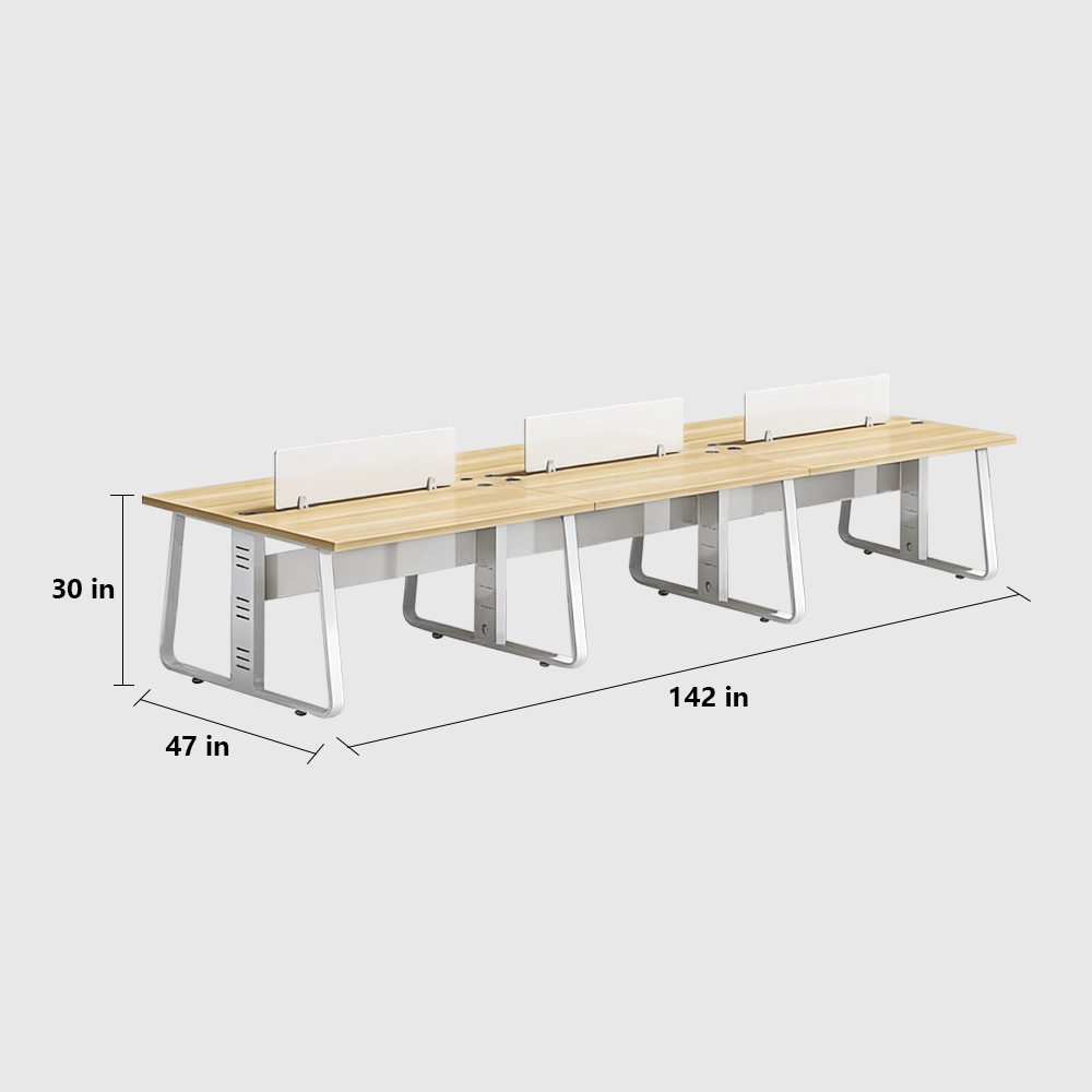 Fully Upgraded Flexible Combo Two Person Desk - Maoters