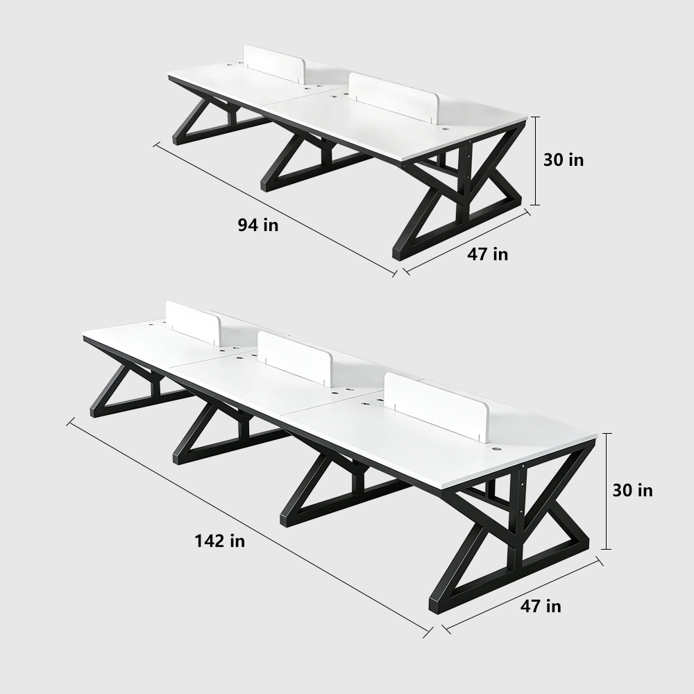 Minimalist Computer Desk with Screen Divider