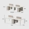 Modern Minimalist Staff Desk with Lock & Partition
