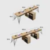 Simple Staff Desk, Free Combination - Steel Legs