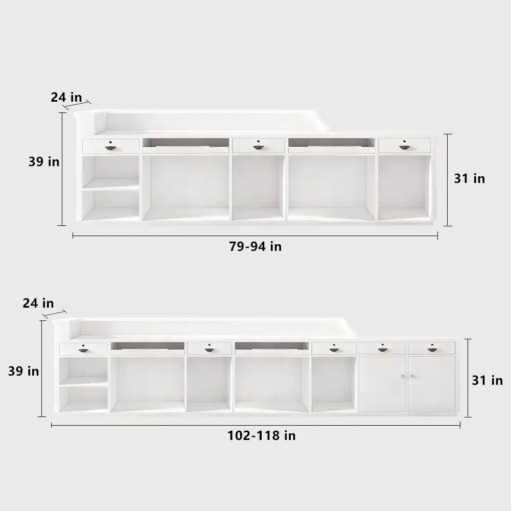 Curved Cashier Front Desk Counter - Maoters