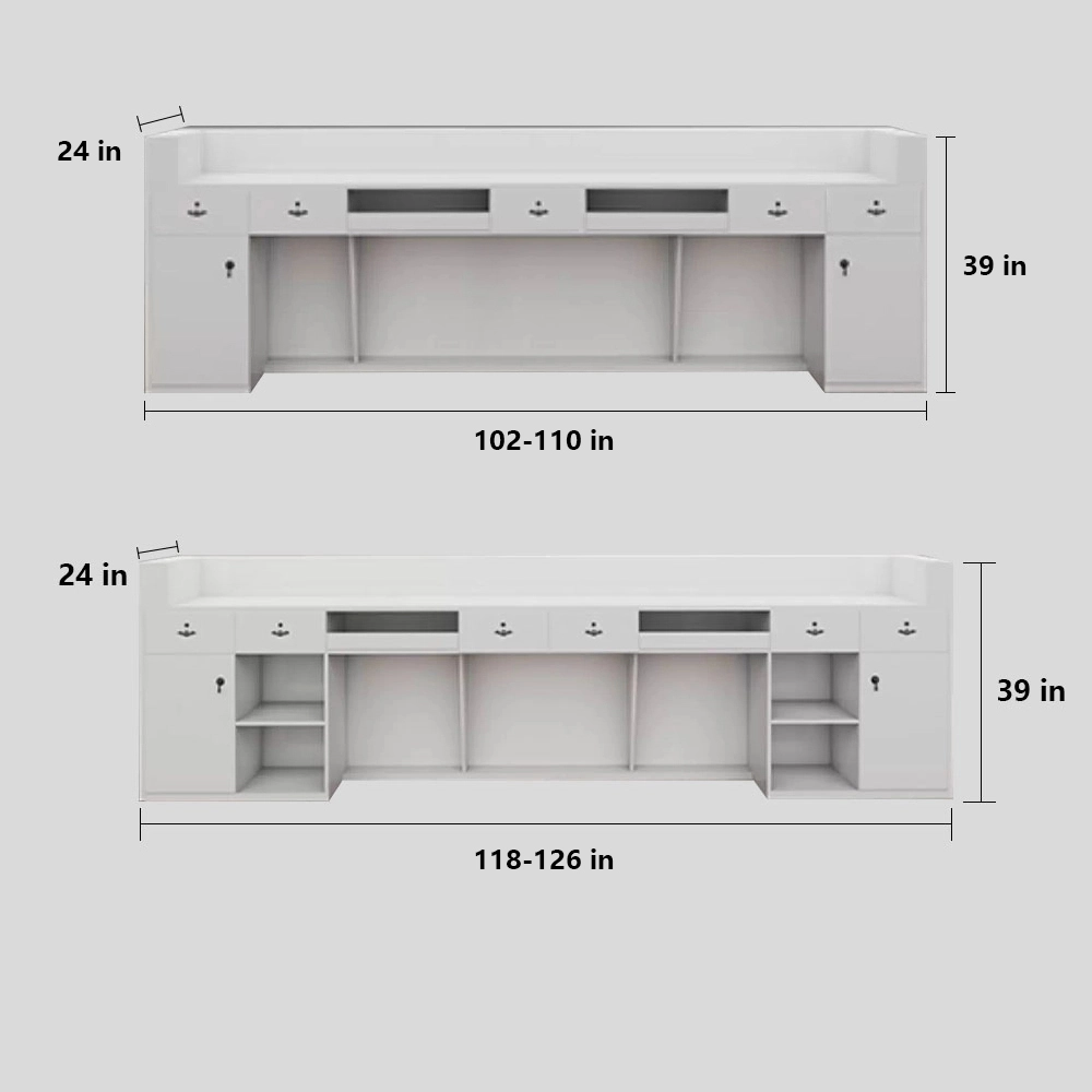 Modern Simple Reception Desk - Sleek Lacquer Finish