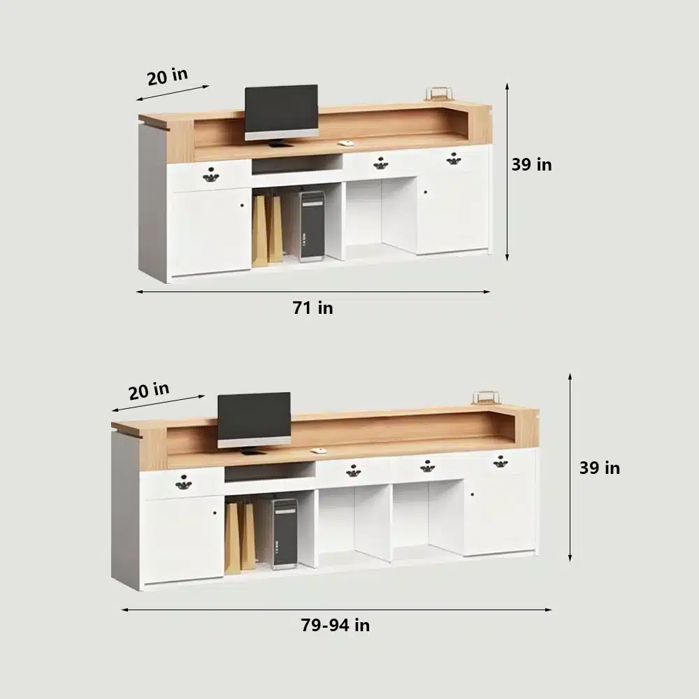 Small Reception Desk Minimalist Modern