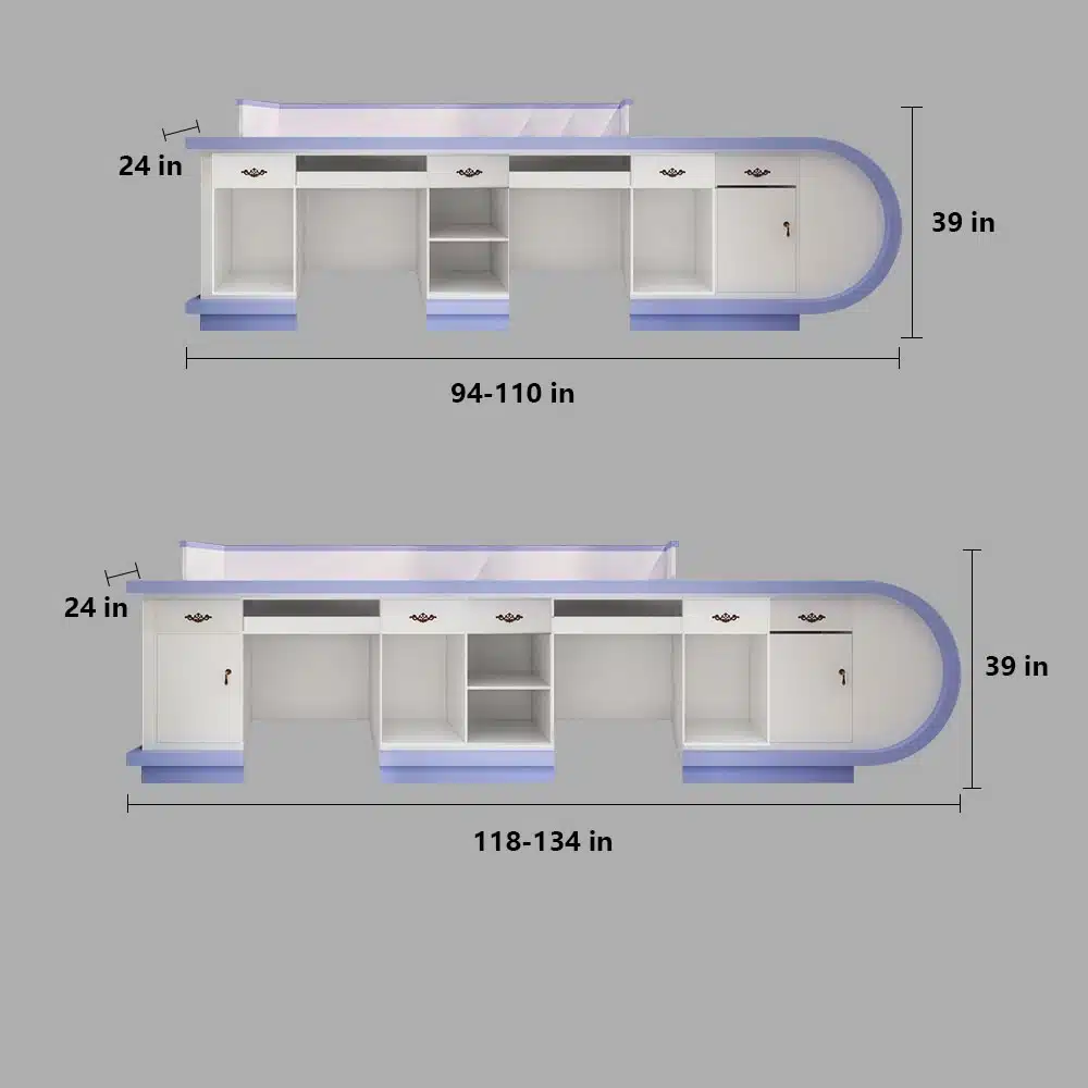 Modern Minimalist Curved Counter - Maoters Modern Minimalist Curved Counter - Maoters