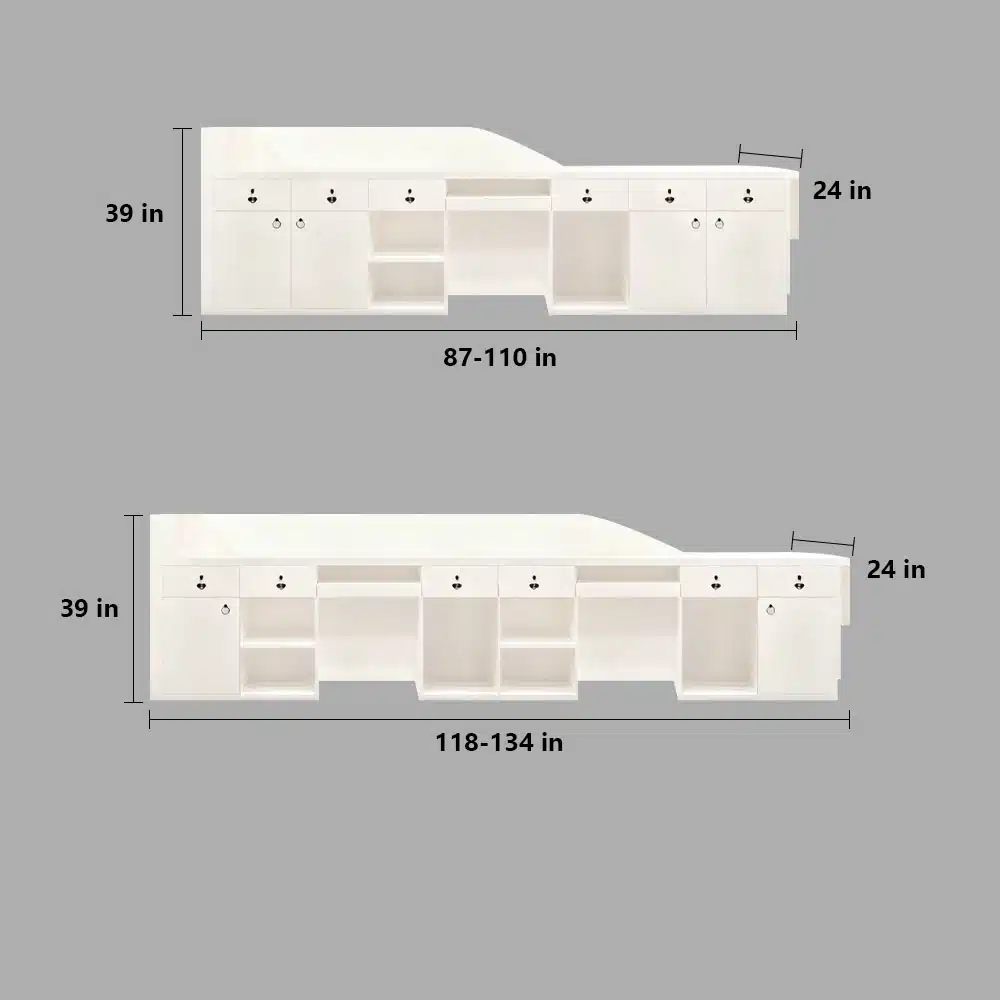 尺寸2 Modern Minimalist Hotel Front Desk - Maoters