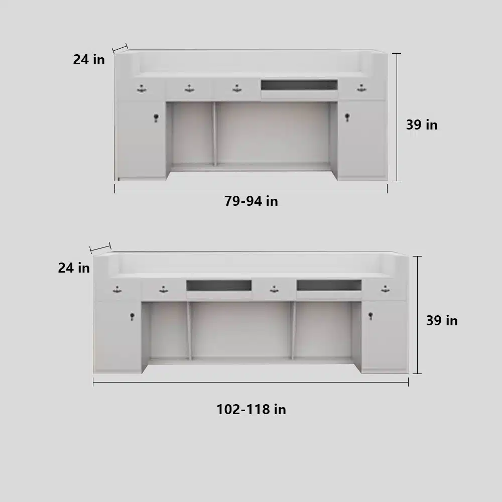 Modern Simple Reception Desk - Sleek Lacquer Finish Modern Simple Reception Desk - Sleek Lacquer Finish
