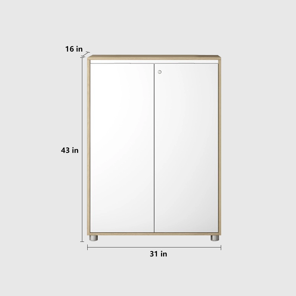 Secure Wooden Office Storage Cabinet with Lock