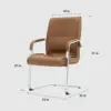 Bowed Leather Office Chair