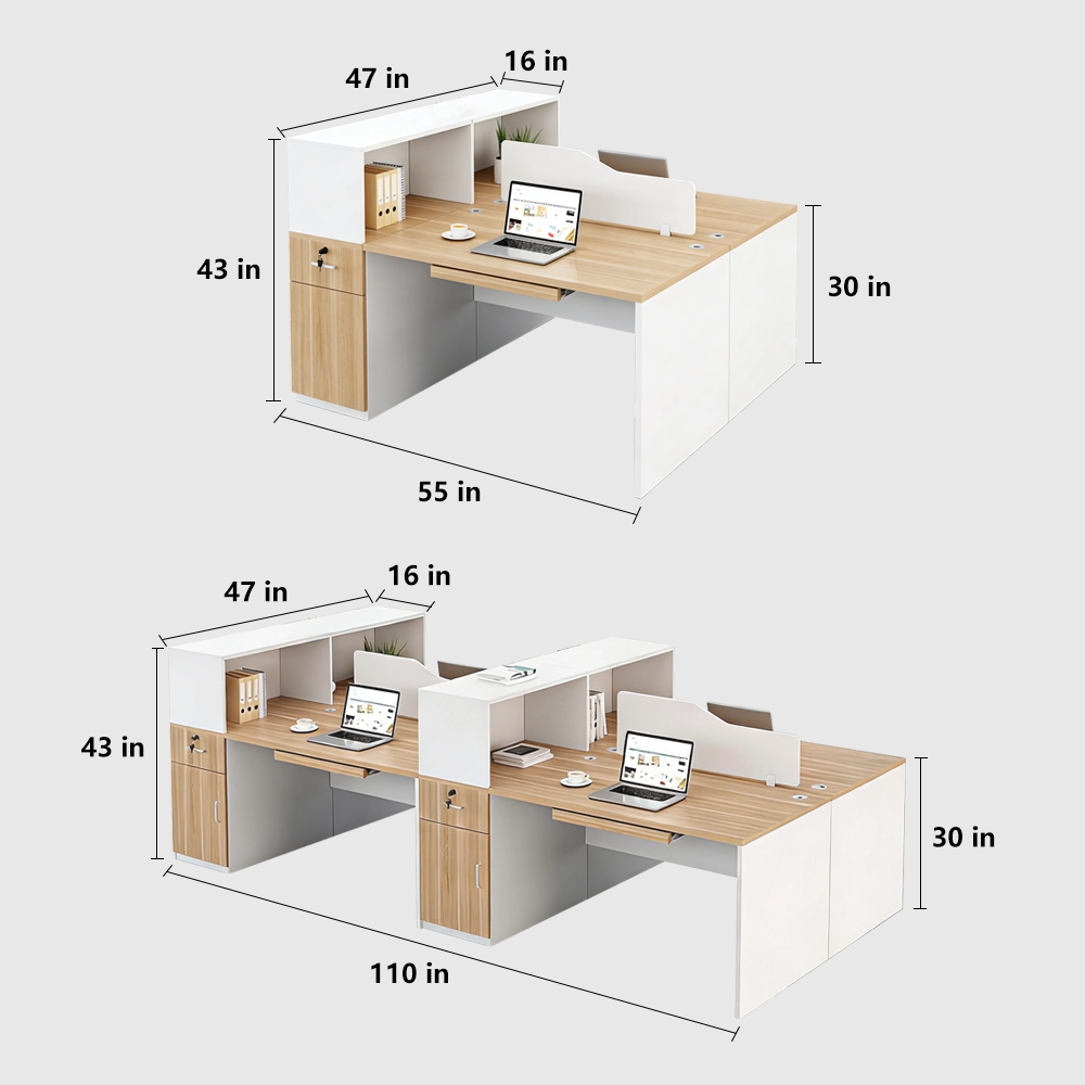 Classic Divider Computer Desk - Office Furniture