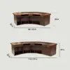 Reception Desk with Solid Wood Grain - Maoters