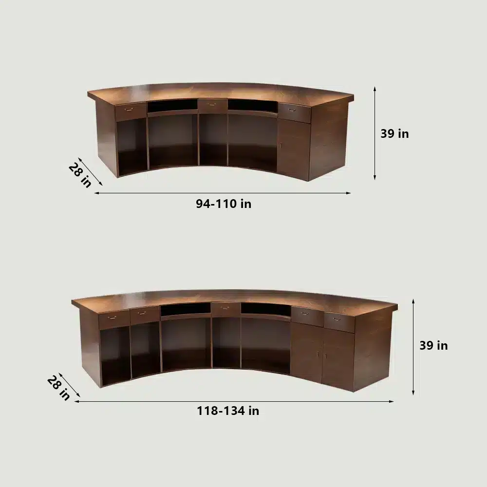 Reception Desk with Solid Wood Grain - Maoters