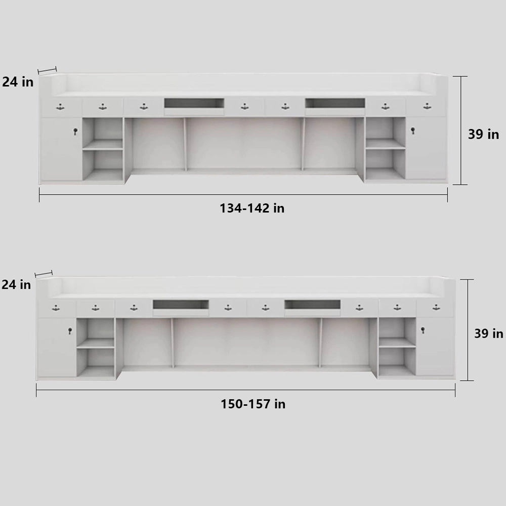 Modern Simple Reception Desk - Sleek Lacquer Finish