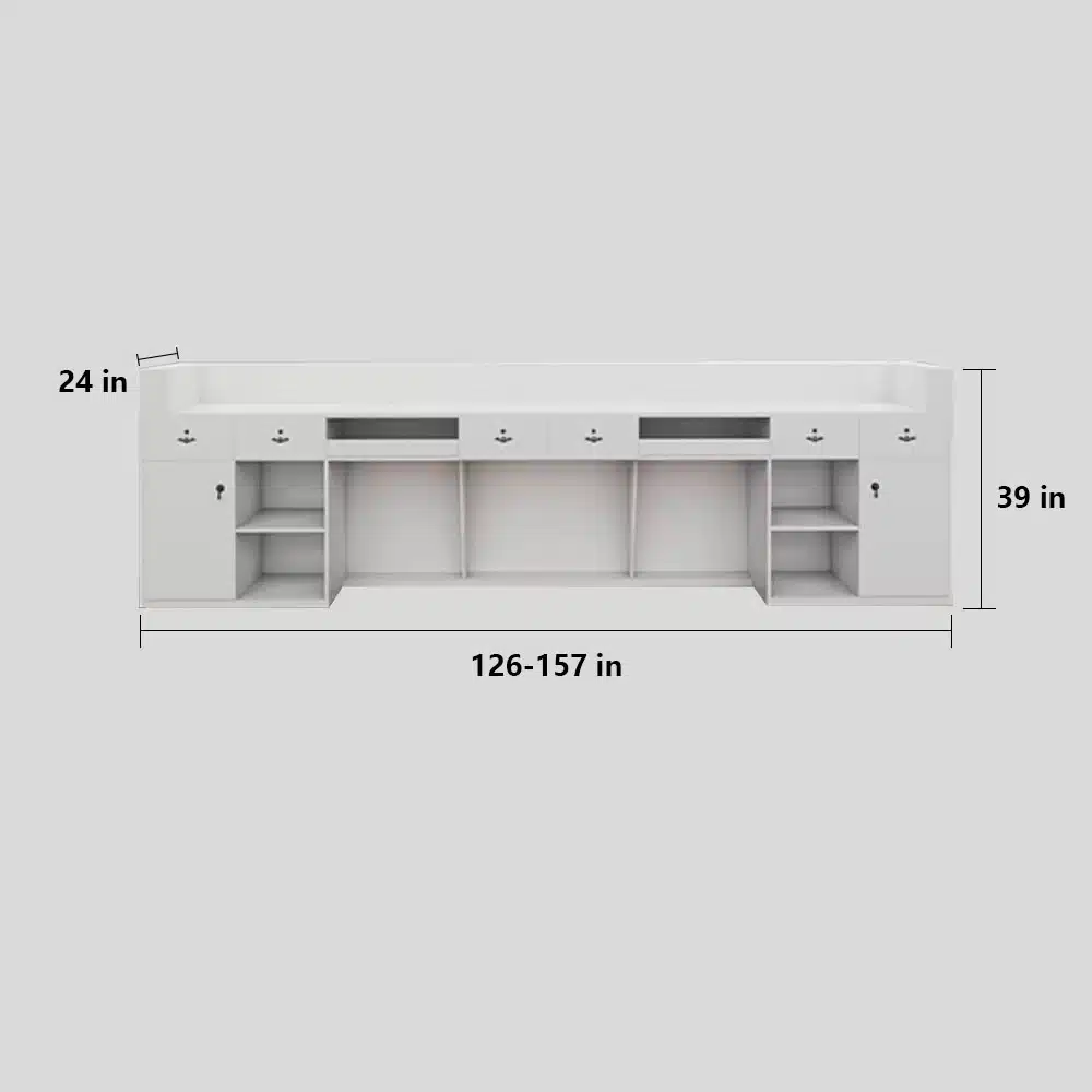 Modern Simple Reception Desk - Sleek Lacquer Finish Modern Simple Reception Desk - Sleek Lacquer Finish