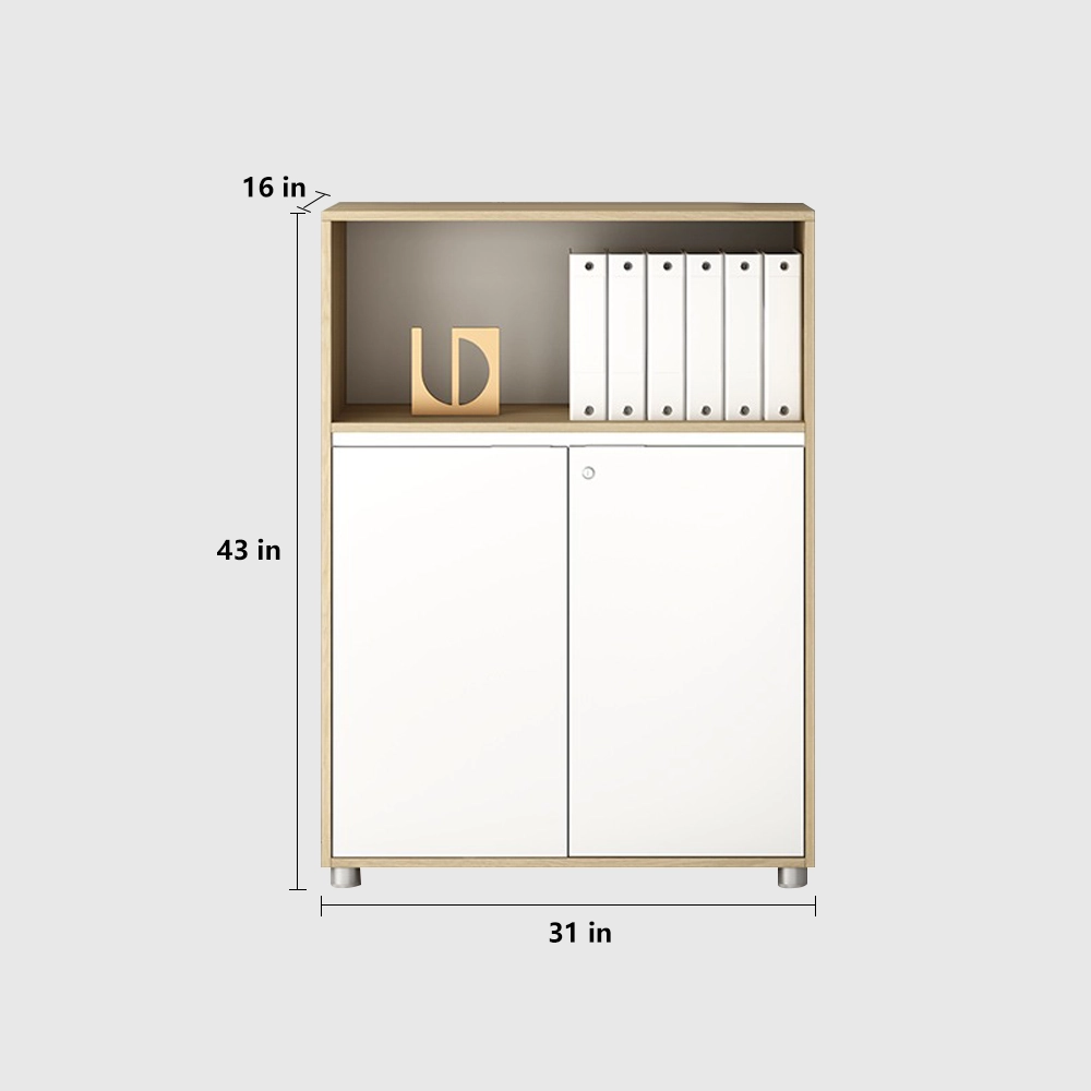 Secure Wooden Office Storage Cabinet with Lock