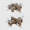 Modern Simple Partitioned Multiperson Staff Desk - Maoters