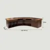 Reception Desk with Solid Wood Grain - Maoters