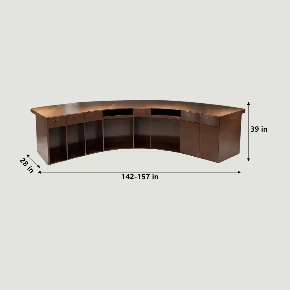 Reception Desk with Solid Wood Grain - Maoters