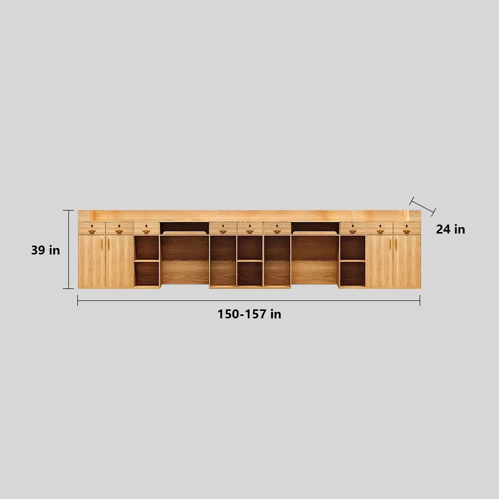 Retro Solid Wood Reception Desk - Maoters Retro Solid Wood Reception Desk - Maoters