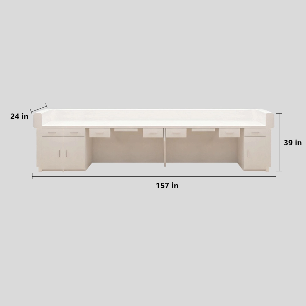 Modern Simple Wood Grain Reception Desk - Maoters