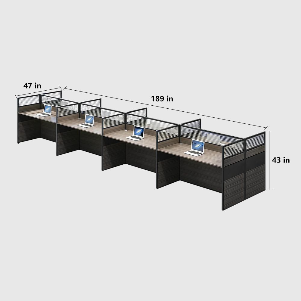 Minimalist Office Desk with Screen Partition